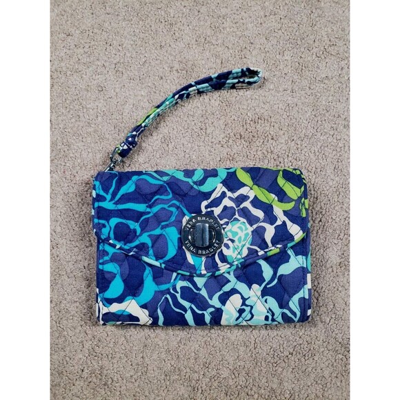 Vera Bradley Twist Turn Lock Wallet Blue/Multi - Picture 1 of 6